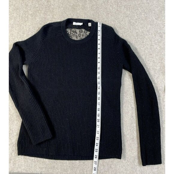 A.L.C. Wool And Cashmere Blend Lace Back Cut Out Sweater Black size M - Picture 8 of 16